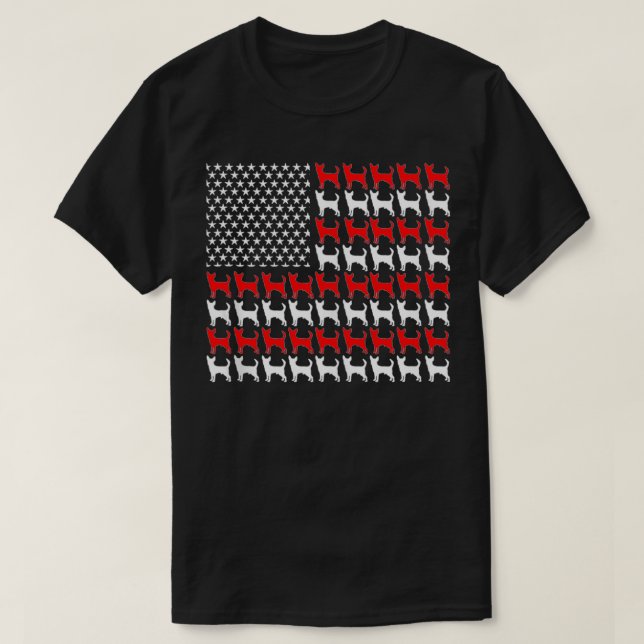 Amerikanische Flagge Chihuahua Patriotic 4. Juli C T-Shirt (Design vorne)