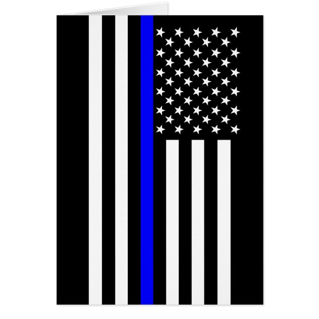 Amerikanische Flagge der Thin Blue Line (Vorne)