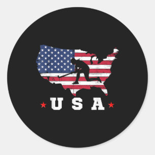 Amerikanische Flagge der USA Runder Aufkleber