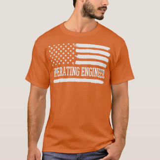 Amerikanische Flagge des Betriebsingenieurs am 4.  T-Shirt