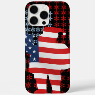 Amerikanische Flagge des Weihnachtsmanns iPhone 16 Pro Max Hülle