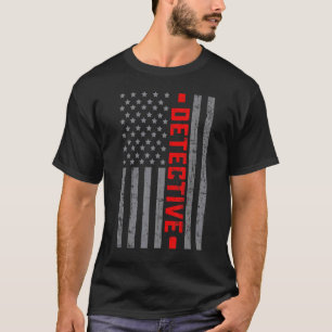 Amerikanische Flagge Detektiv US-Fahne Vintag für  T-Shirt