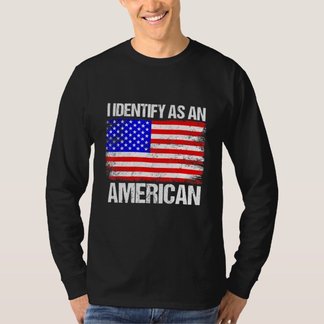 Amerikanische Flagge, die ich als Amerikanerin ide T-Shirt (Vorderseite)