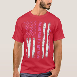 Amerikanische Flagge, die ich für meine Mama Brust T-Shirt