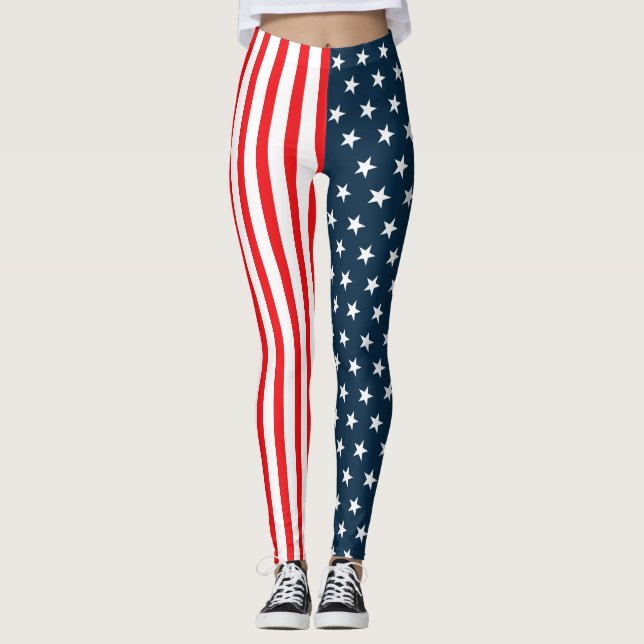 Amerikanische Flagge | Die US Flagge Leggings (Vorderseite)