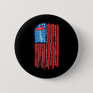 Amerikanische Flagge Disc Golf Bysket Kette 4. Jul Button