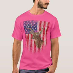 Amerikanische Flagge (Druck auf der Rückseite) Hir T-Shirt