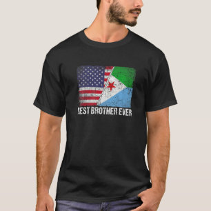 Amerikanische Flagge & Dschibuti-Flagge Bester Bru T-Shirt