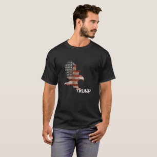 Amerikanische Flagge Eagle Trump Text T-Shirt