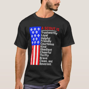 Amerikanische Flagge ein Scout ist vertrauenswürdi T-Shirt