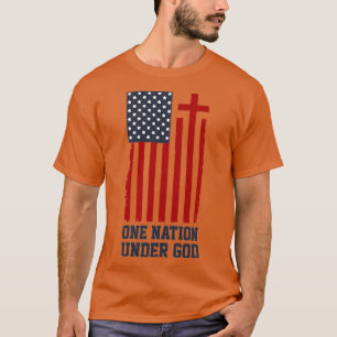 Amerikanische Flagge Eine Nation unter Gott 2 T-Shirt