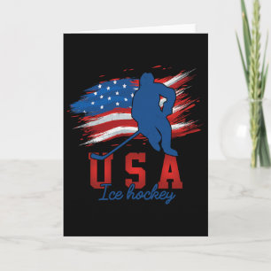Amerikanische Flagge Eishockey 4. Juli USA Unterst Karte