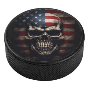 Amerikanische Flagge Eishockey Puck