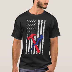 Amerikanische Flagge Emt Feuerwehrmann Nothilfe T-Shirt