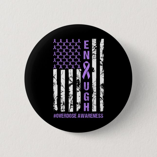 Amerikanische Flagge Endung Endoverdose Internatio Button (Vorderseite)