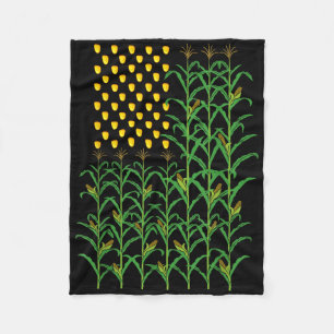 Amerikanische Flagge Ernte Bauern Bauernhof Landwi Fleecedecke