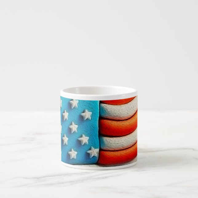 Amerikanische Flagge Espressotasse (Vorderseite)