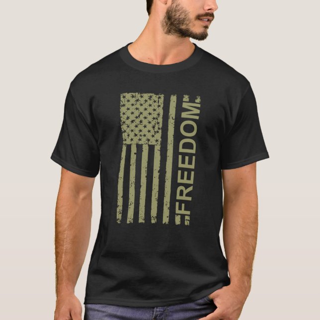 Amerikanische Flagge, Fahne der Freiheit, gebeutel T-Shirt (Vorderseite)