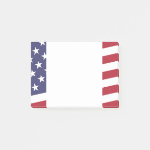 Amerikanische Flagge - Feiern in den USA - Klassik Post-it Klebezettel