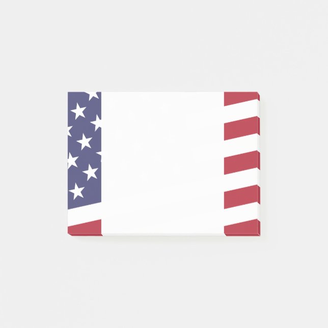 Amerikanische Flagge - Feiern in den USA - Klassik Post-it Klebezettel (Vorderseite)