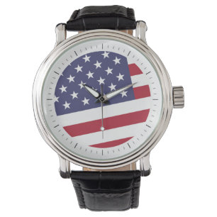 Amerikanische Flagge - feiern Sie die US von A Armbanduhr