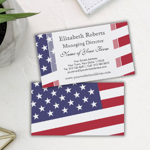 Amerikanische Flagge - feiern Sie die USA Visitenkarte