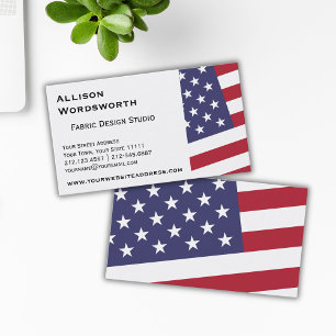 Amerikanische Flagge - feiern Sie die USA Visitenkarte