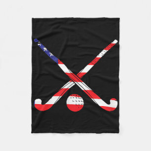 Amerikanische Flagge Feldhockey Patriot Usa Sport Fleecedecke