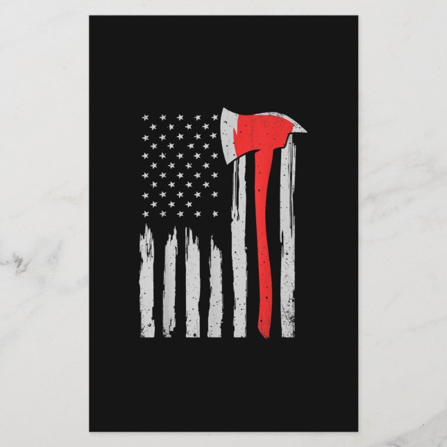 Amerikanische Flagge Feuerwehrmann Roter Feuerwehr Flyer (Vorne)