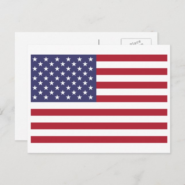 Amerikanische Flagge, Flagge der Vereinigten Staat Postkarte (Vorne/Hinten)