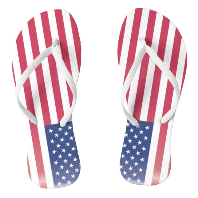 Amerikanische Flagge Flip Flops (Fußbett)