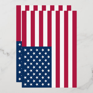 Amerikanische Flagge Folieneinladung