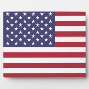 Amerikanische Flagge Fotoplatte