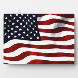 Amerikanische Flagge Fotoplatte