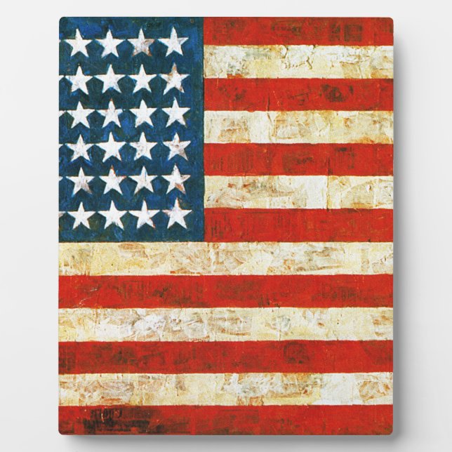 Amerikanische Flagge Fotoplatte (Vorderseite)