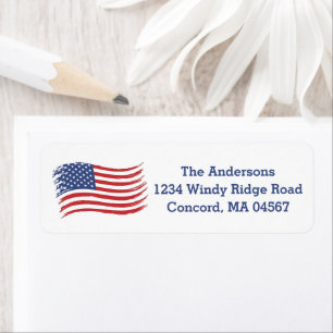 Amerikanische Flagge Fourth of July Adresse
