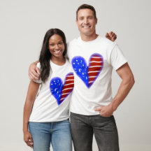 Amerikanische Flagge Fourth of July Hochzeit Herz