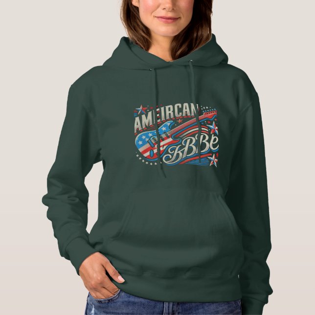 Amerikanische Flagge Frauenschwarm Hoodie (Vorderseite)