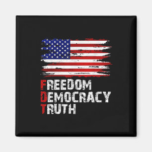 Amerikanische Flagge Freiheit Demokratie Wahrheit Magnet