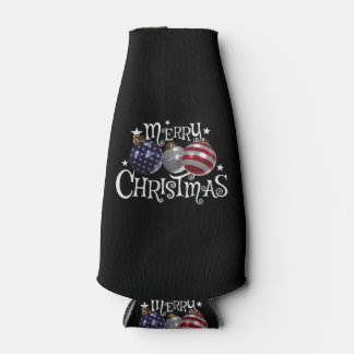Amerikanische Flagge Frohe Weihnachten Christbaumk Flaschenkühler