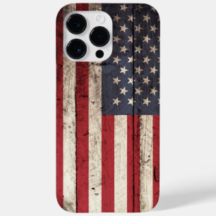 Amerikanische Flagge für altes Holzkörnchen Case-Mate iPhone 14 Pro Max Hülle