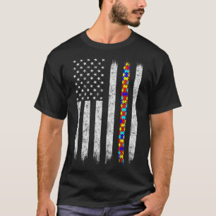 Amerikanische Flagge für Autismus T-Shirt