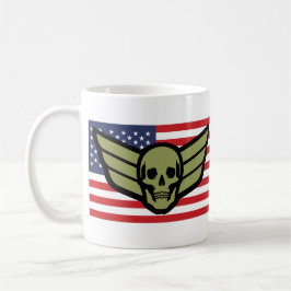 Amerikanische Flagge für Aviator-Abzeichen Kaffeetasse