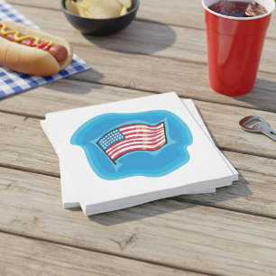 Amerikanische Flagge für Blue Napkins Serviette