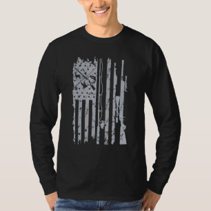 Amerikanische Flagge für coole Fischerei T-Shirt