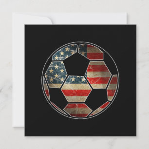 Amerikanische Flagge für den Fußballball - Flagge  Einladung