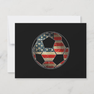 Amerikanische Flagge für den Fußballball - Flagge  RSVP Karte