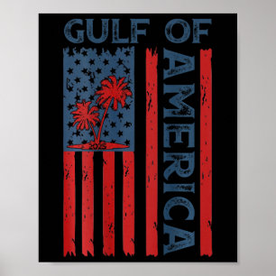 Amerikanische Flagge für den Golf von Amerika nach Poster