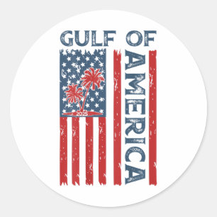 Amerikanische Flagge für den Golf von Amerika nach Runder Aufkleber