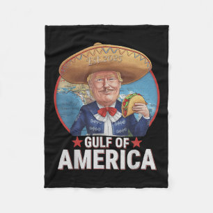 Amerikanische Flagge für den Retro-Golf von Amerik Fleecedecke